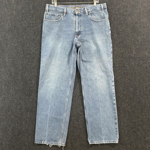 Eddie Bauer Jeans Men's 36x30 Blue Classic Fit Straight Leg Basic Denim Pants - Picture 1 of 13